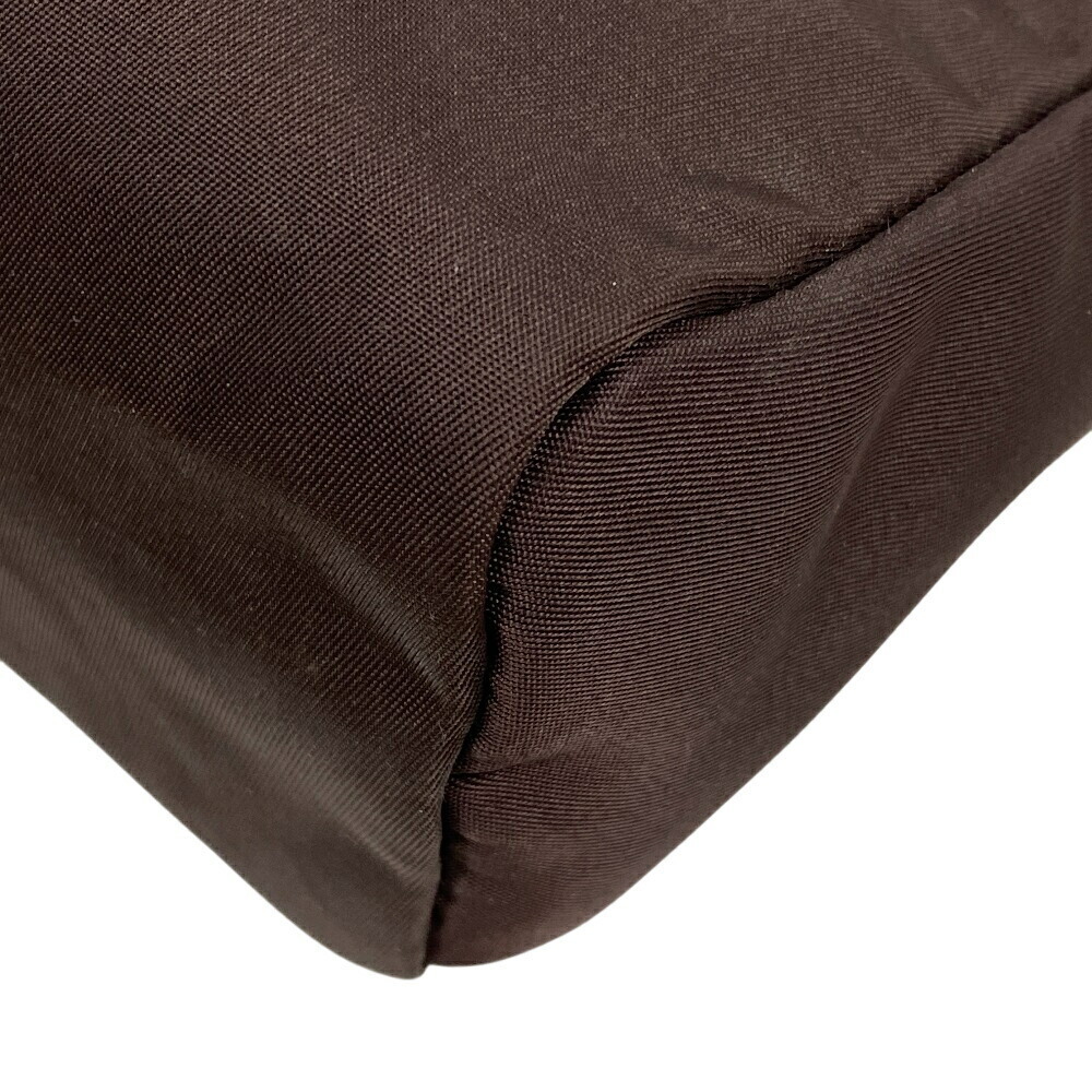 Prada Triangular Plate Pouch Brown - image 4